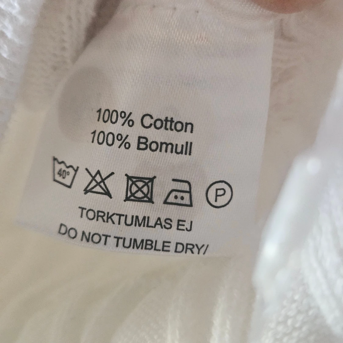 Vit kabelstickad kofta Basic You S - 3