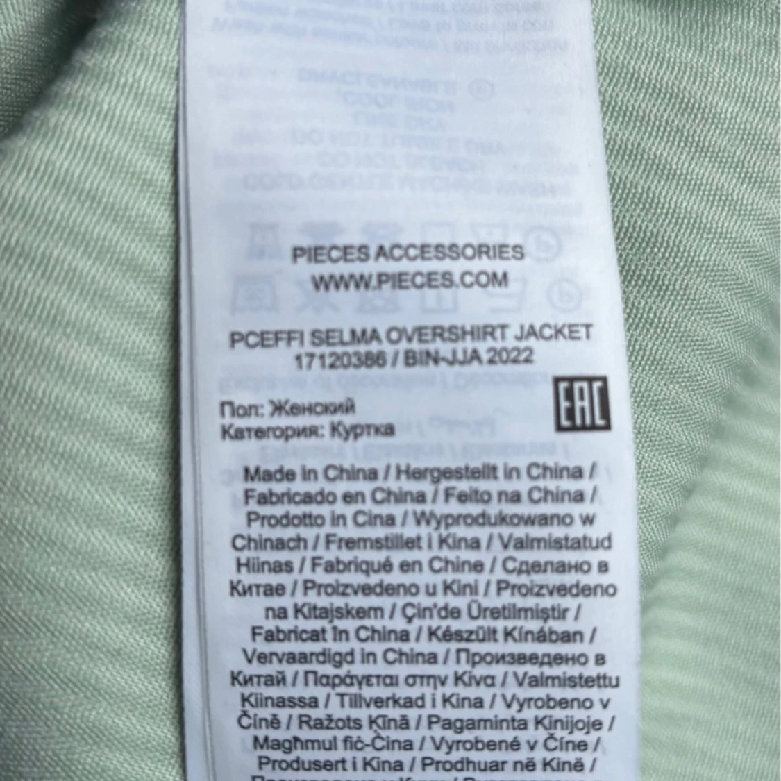 Grön manchester overshirt från Pieces - 4