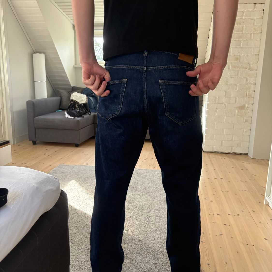 Mörkblå jeans från Jack & Jones, 34/34 - 1