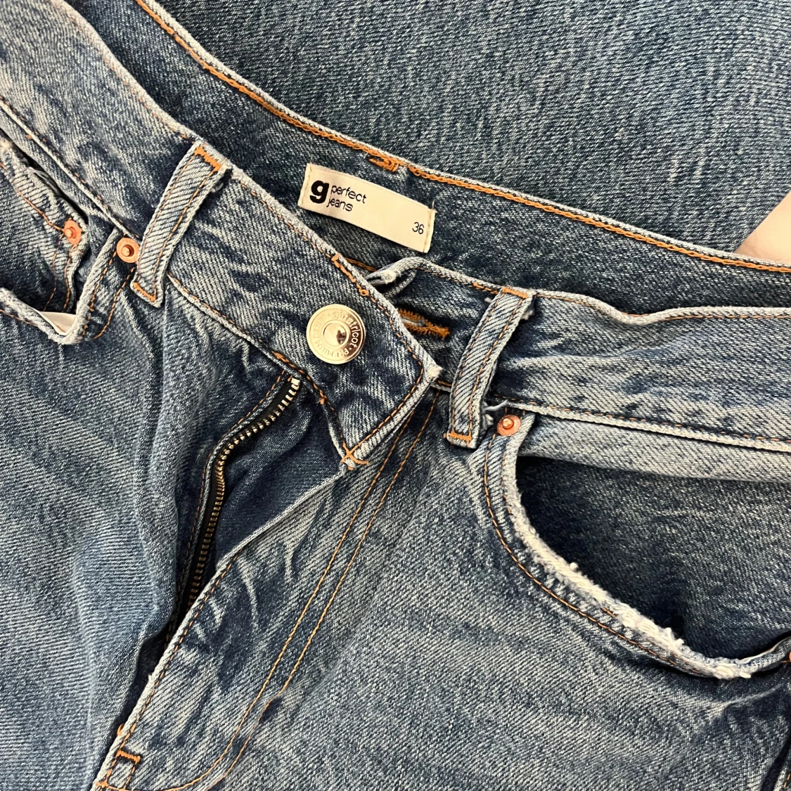 Blå raka jeans från g perfect jeans - 2