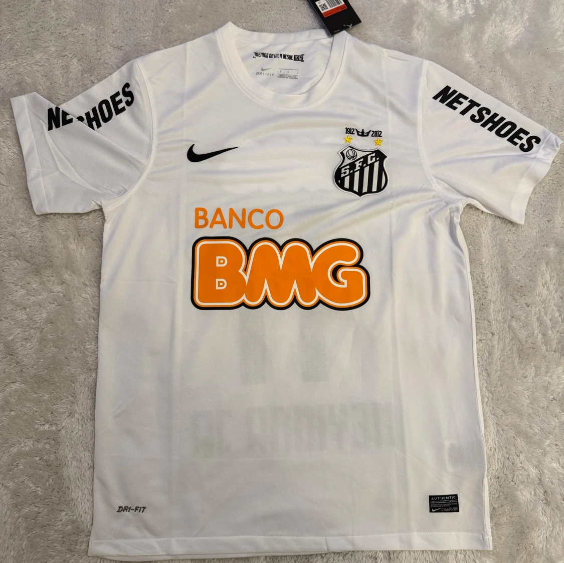 Vit Santos Neymar Jr fotbollströja Nike - 1