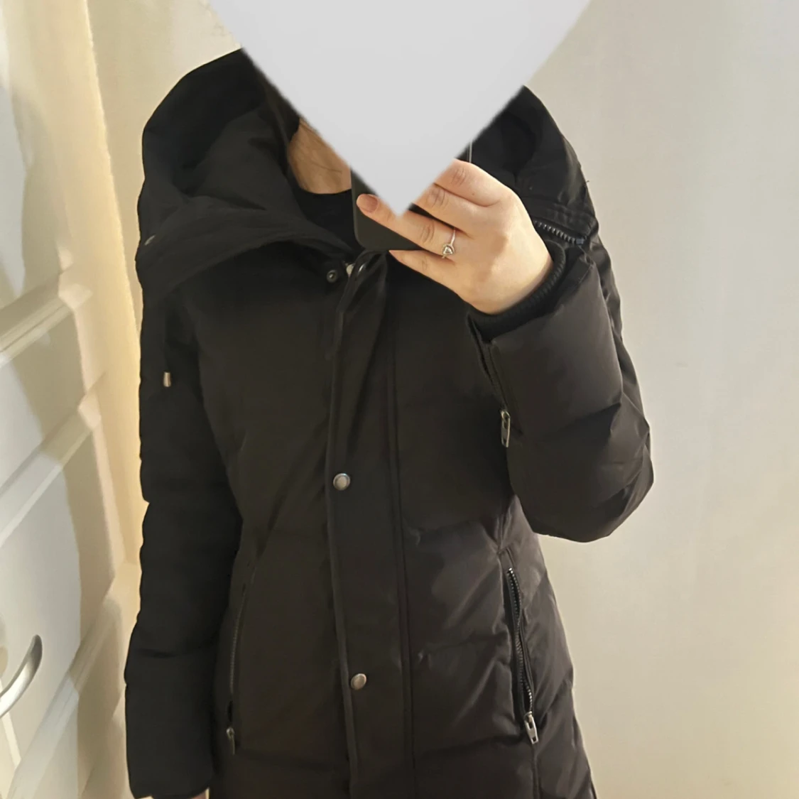 Svart lång dunjacka Rockandblue - 1