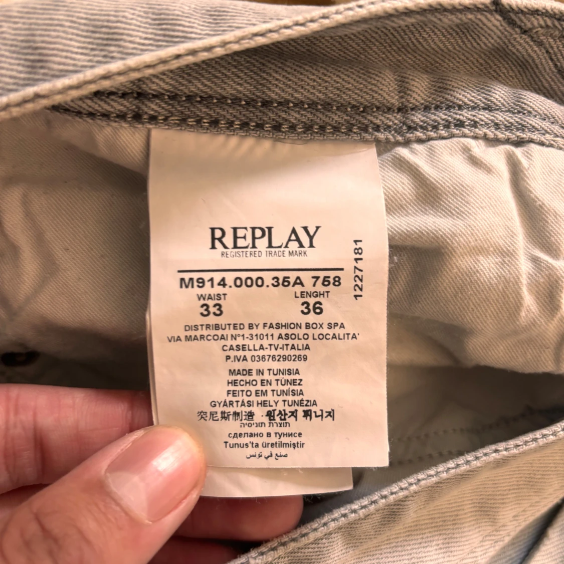 Ljusgrå Replay jeans slim fit - 2