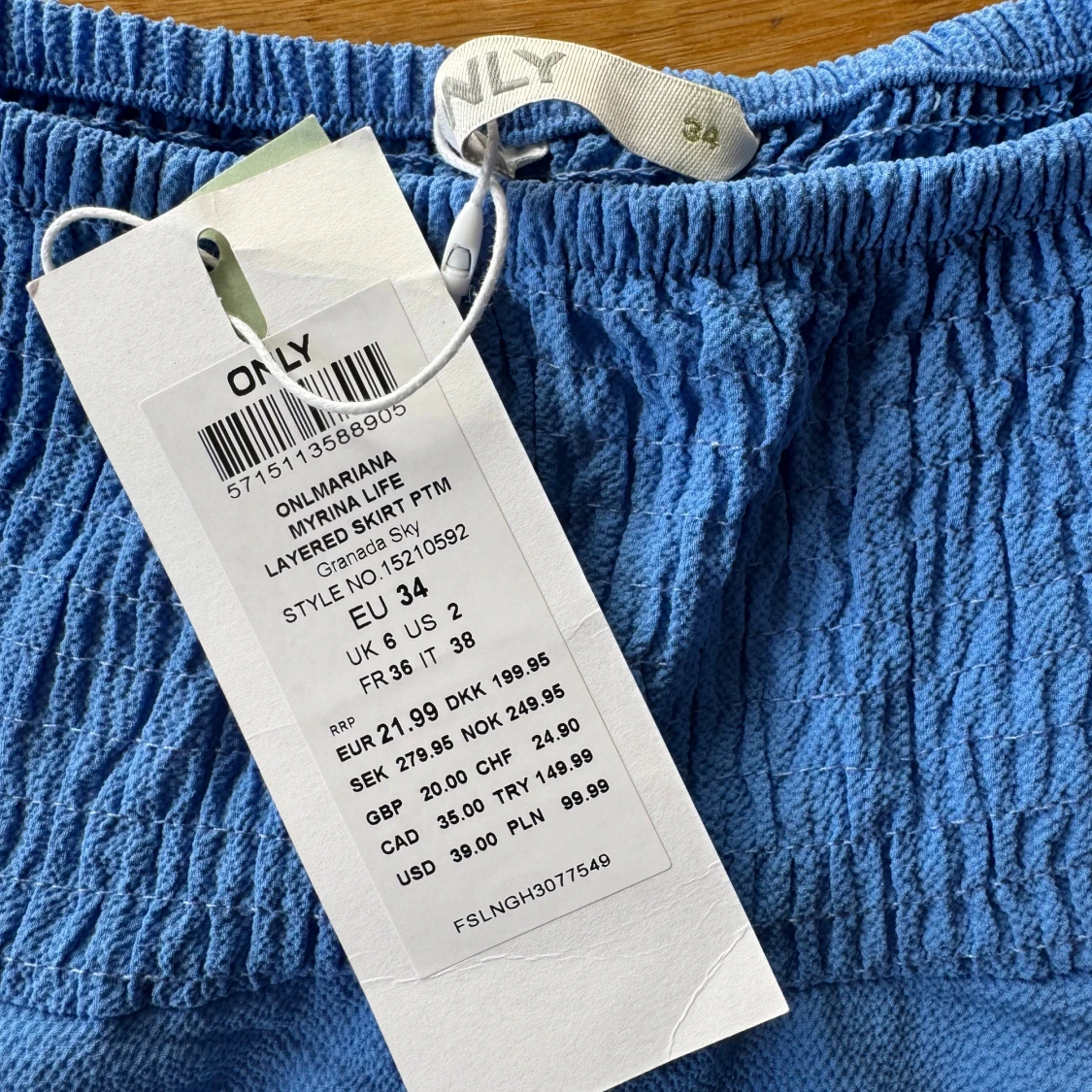 Blå volangkjol från ONLY - 1