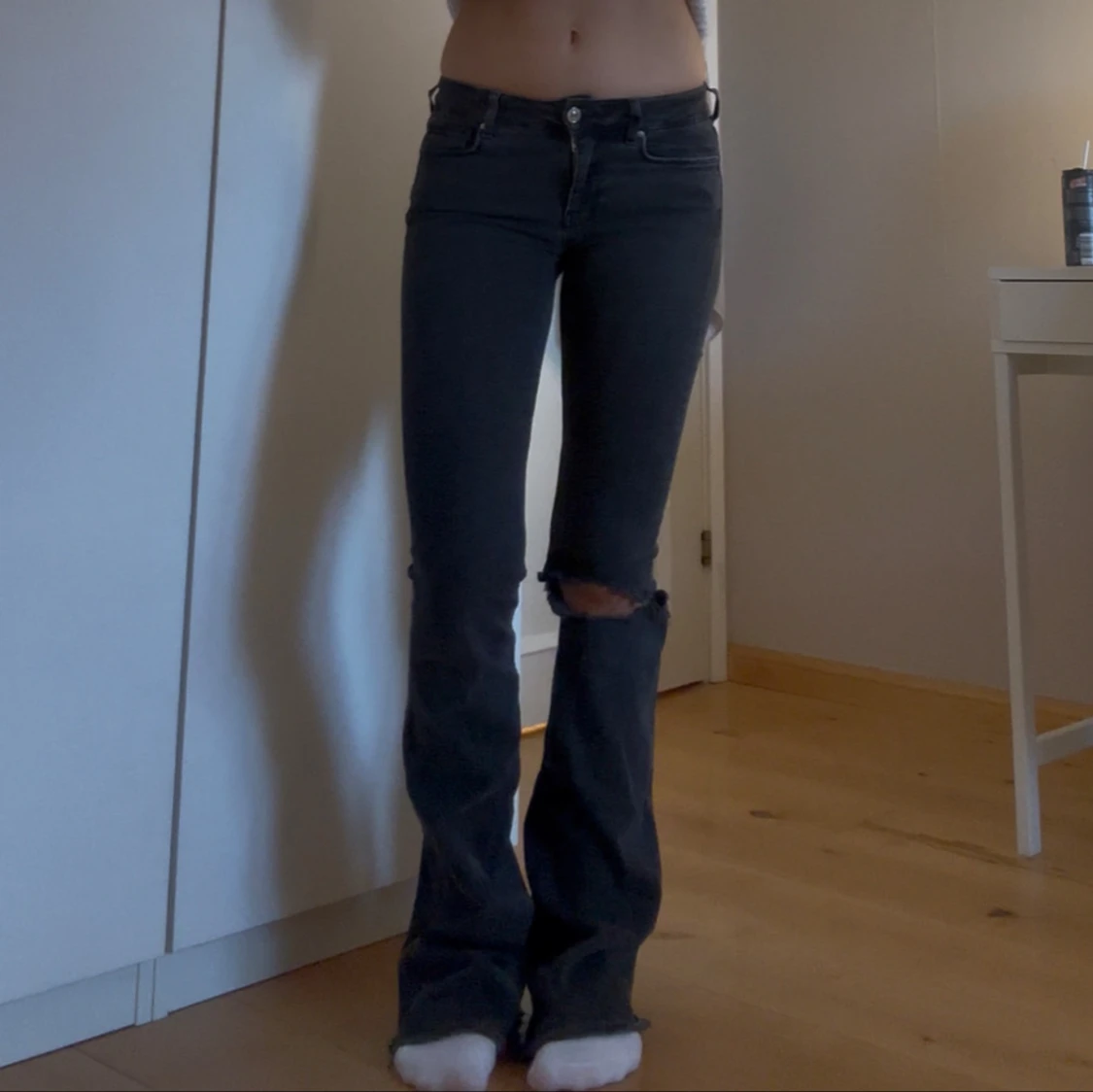 Svarta bootcut jeans från Zara Woman