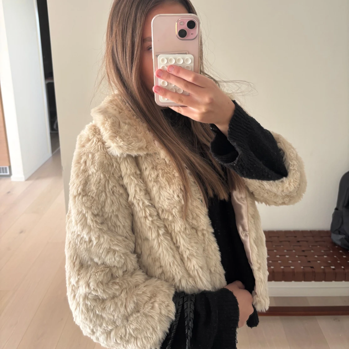 Fluffig Trekvartsärmad jacka - 1