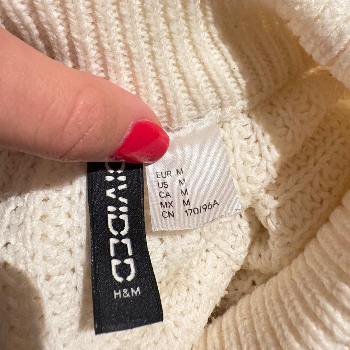 Vit stickad tröja från H&M Divided - 2