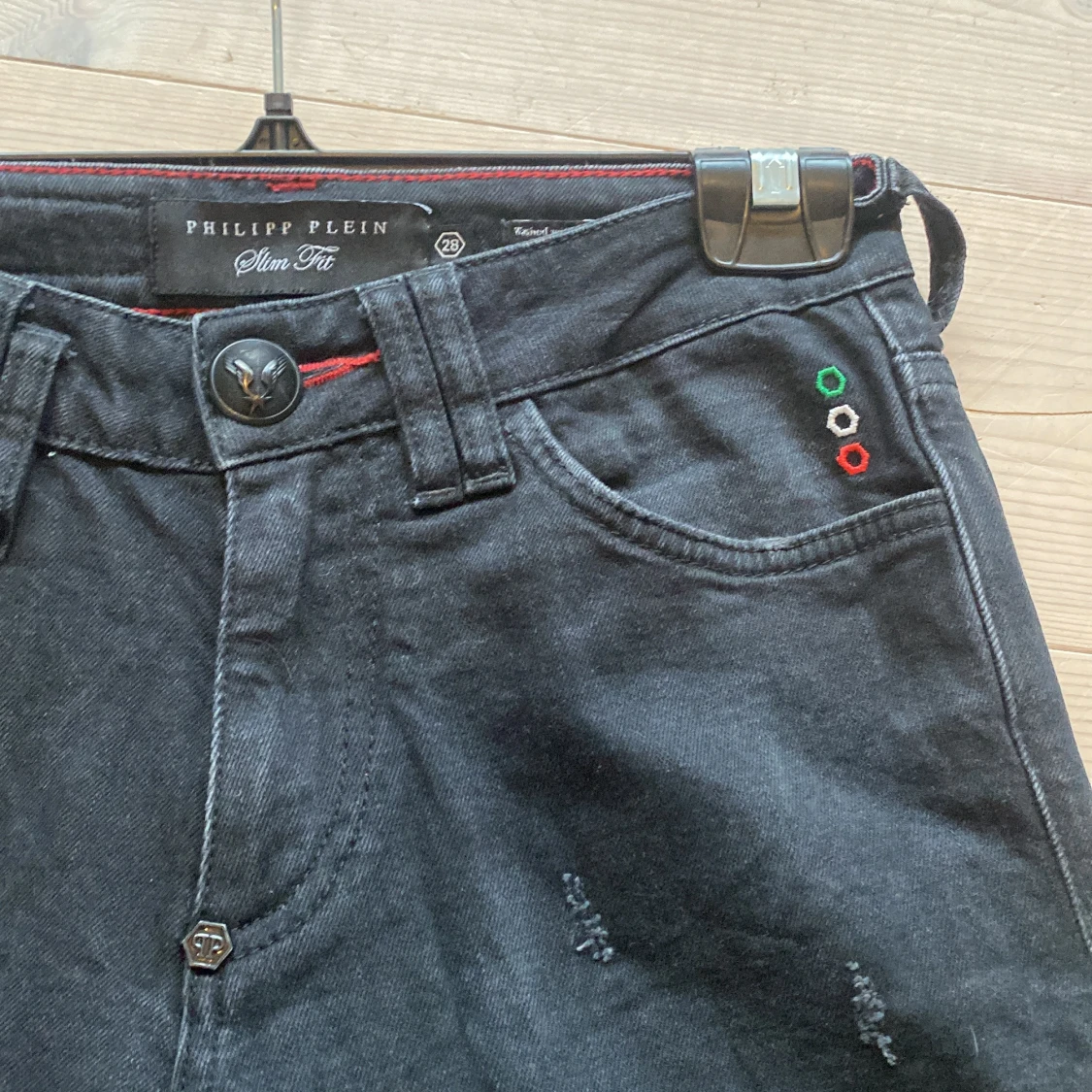 Svarta Philipp Plein slim jeans med döskalle - 2