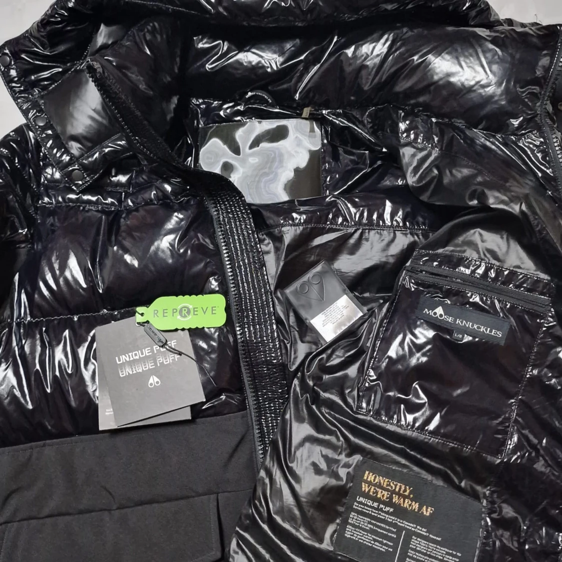 Svart pufferjacka Moose Knuckles - 1