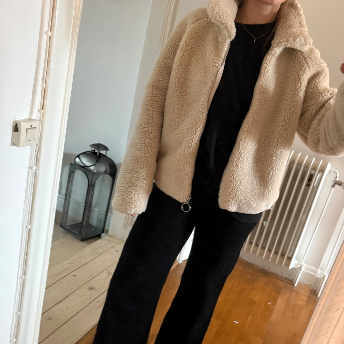 Varm Beige teddyjacka från H&M