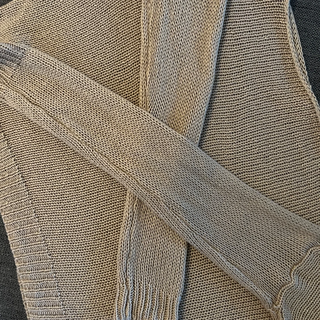 Beige stickad tröja Stradivarius S - 1