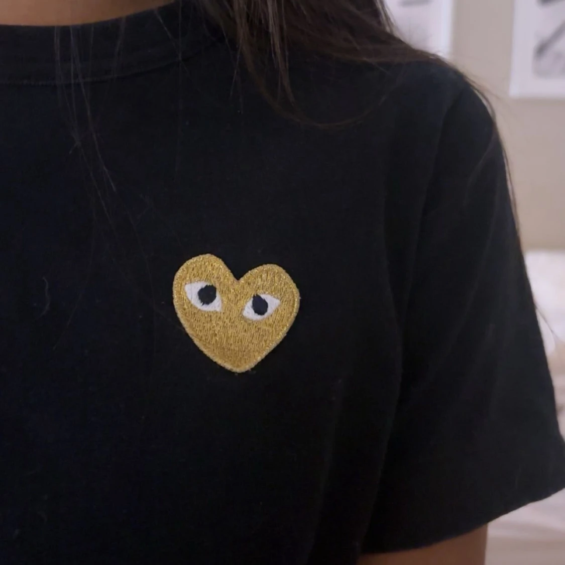 Svart Comme des Garçons t-shirt med hjärta - 1