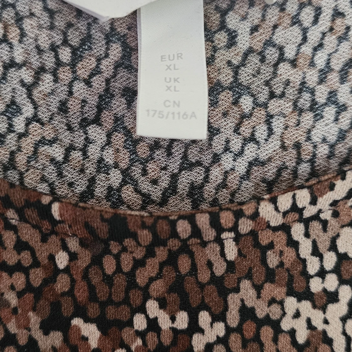 Brun leopardmönstrad klänning XL - 1