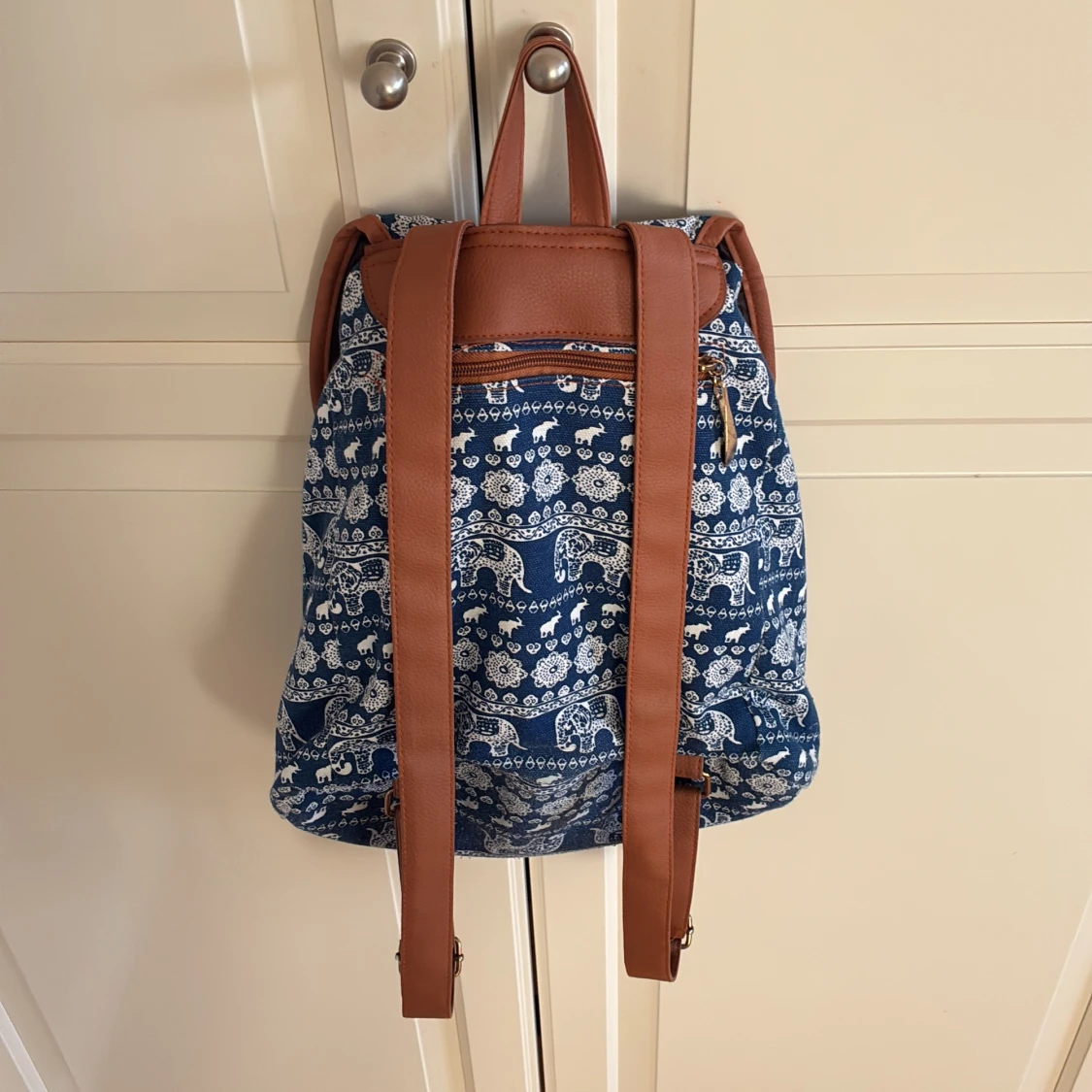 Blå ryggsäck med elefantmönster - 3