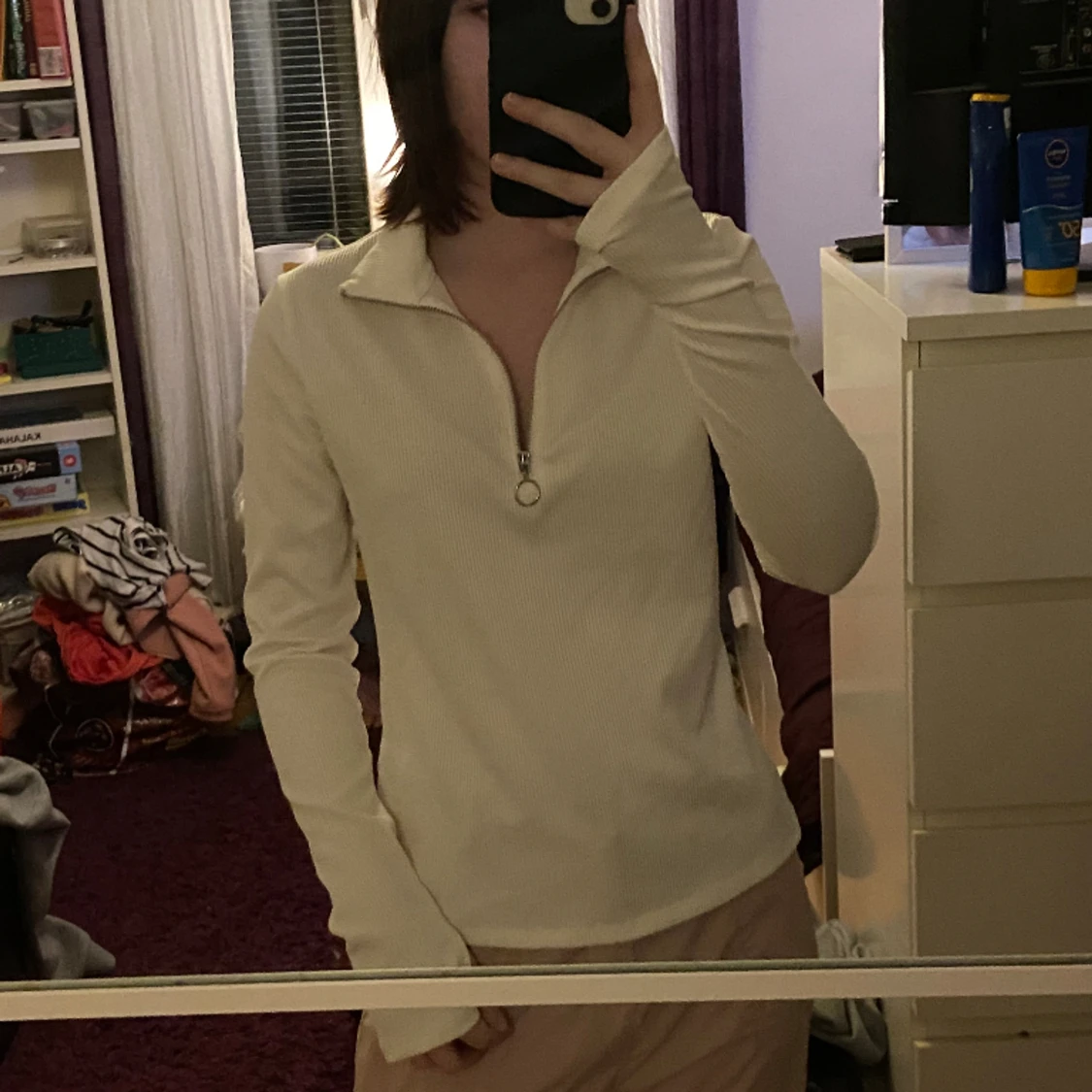 Vit varm tröja - 90