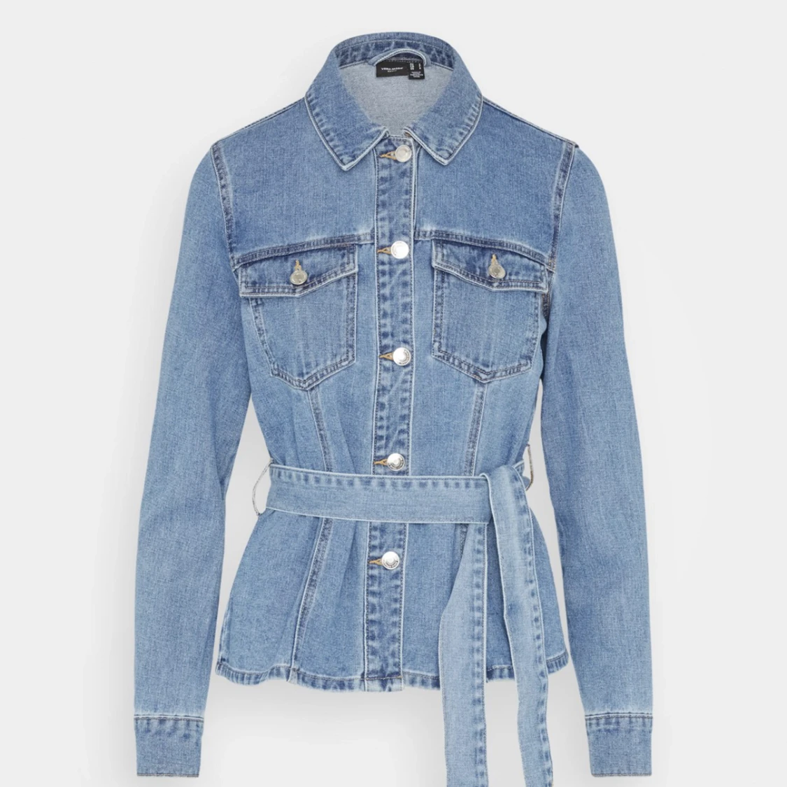 Jeansjacka med bälte