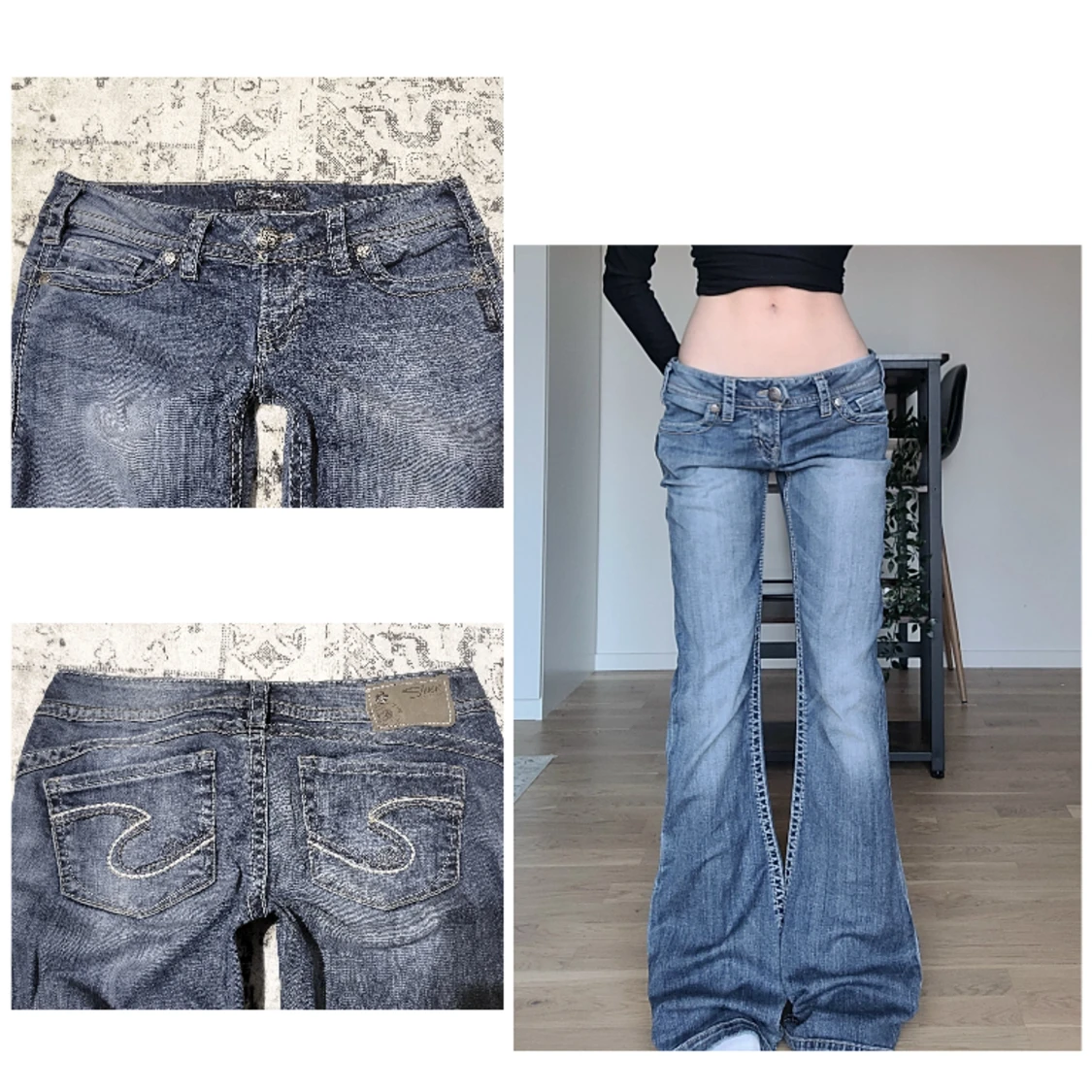 Lågmidjade jeans - 90