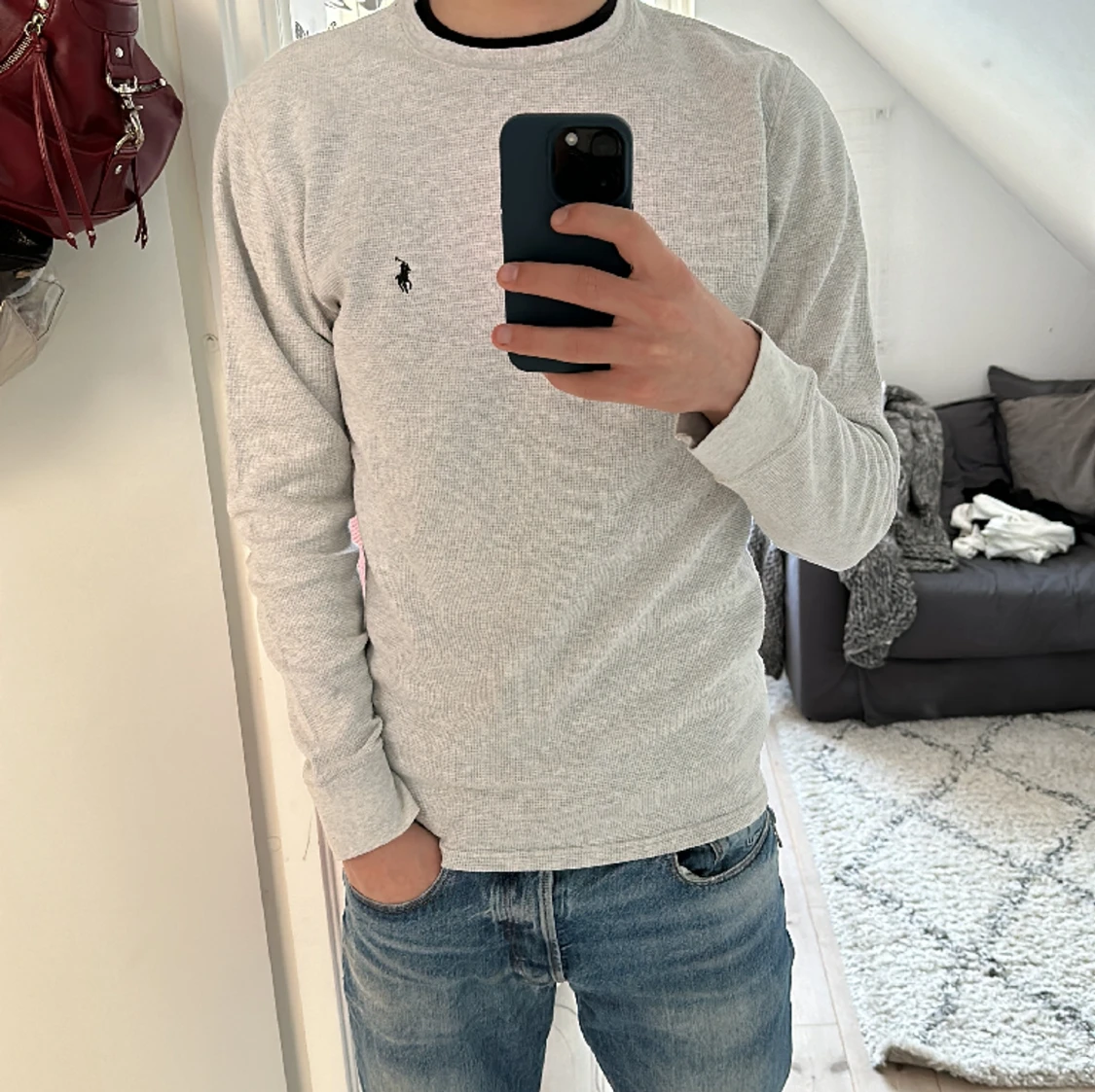 Grå Ralph Lauren crewneck-tröja - 91
