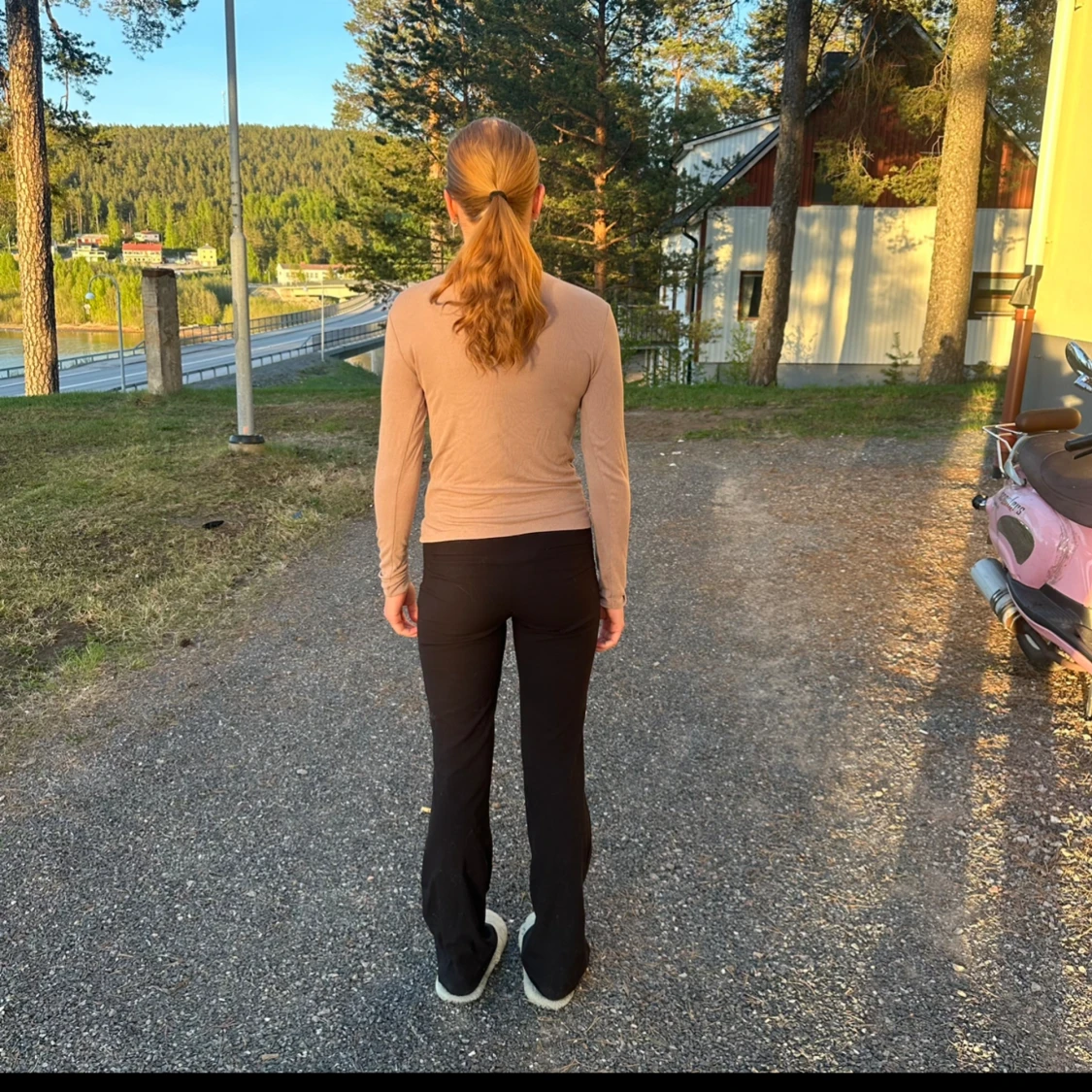 Brun långärmad turtleneck - 90