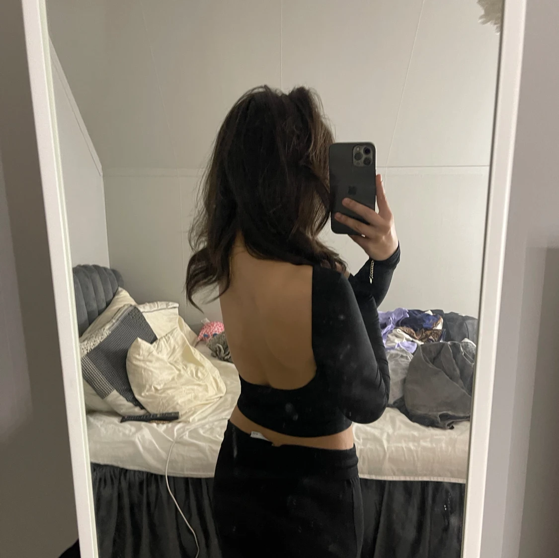 super söt långärmad med öppen rygg - 90