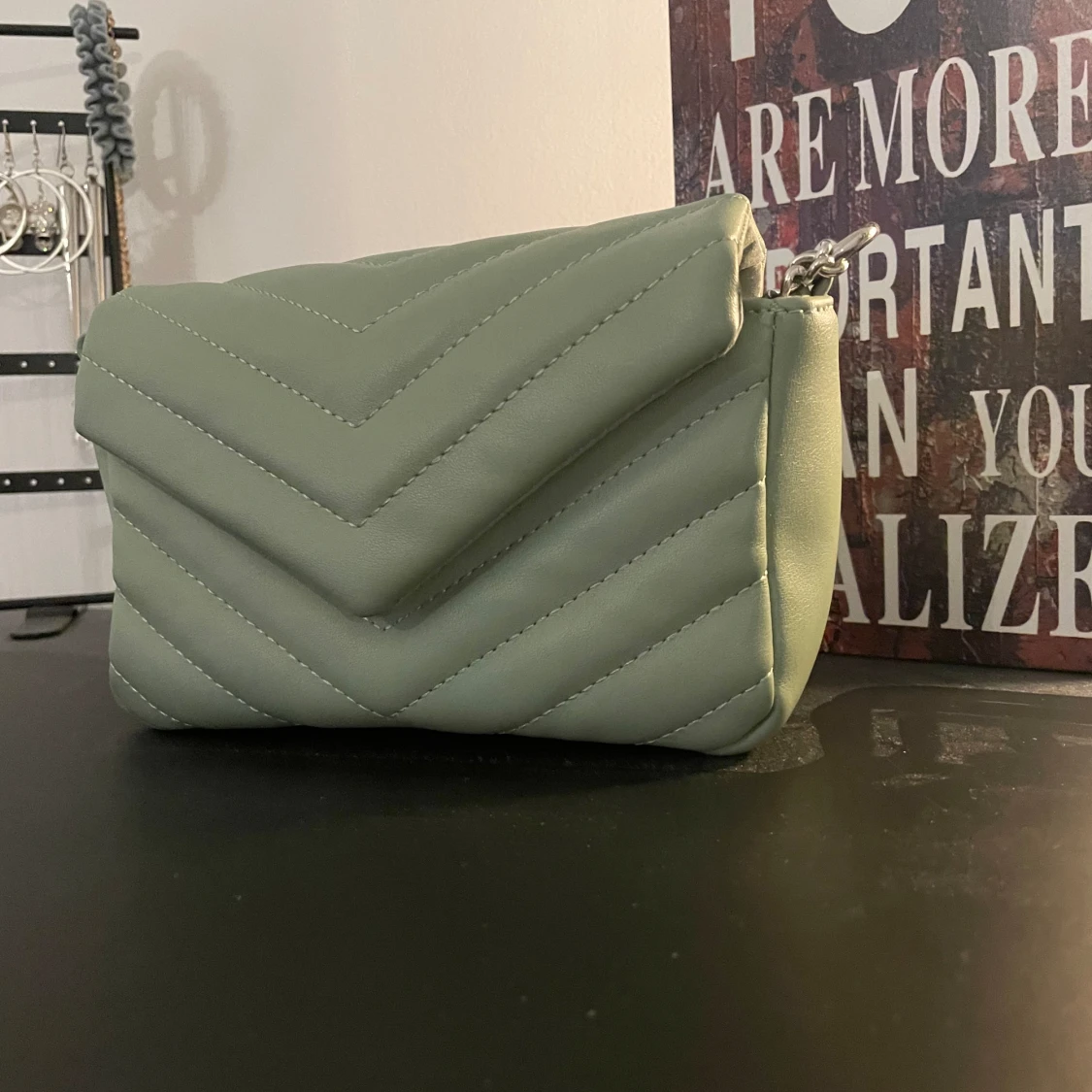 Grön väska från glitter - 90