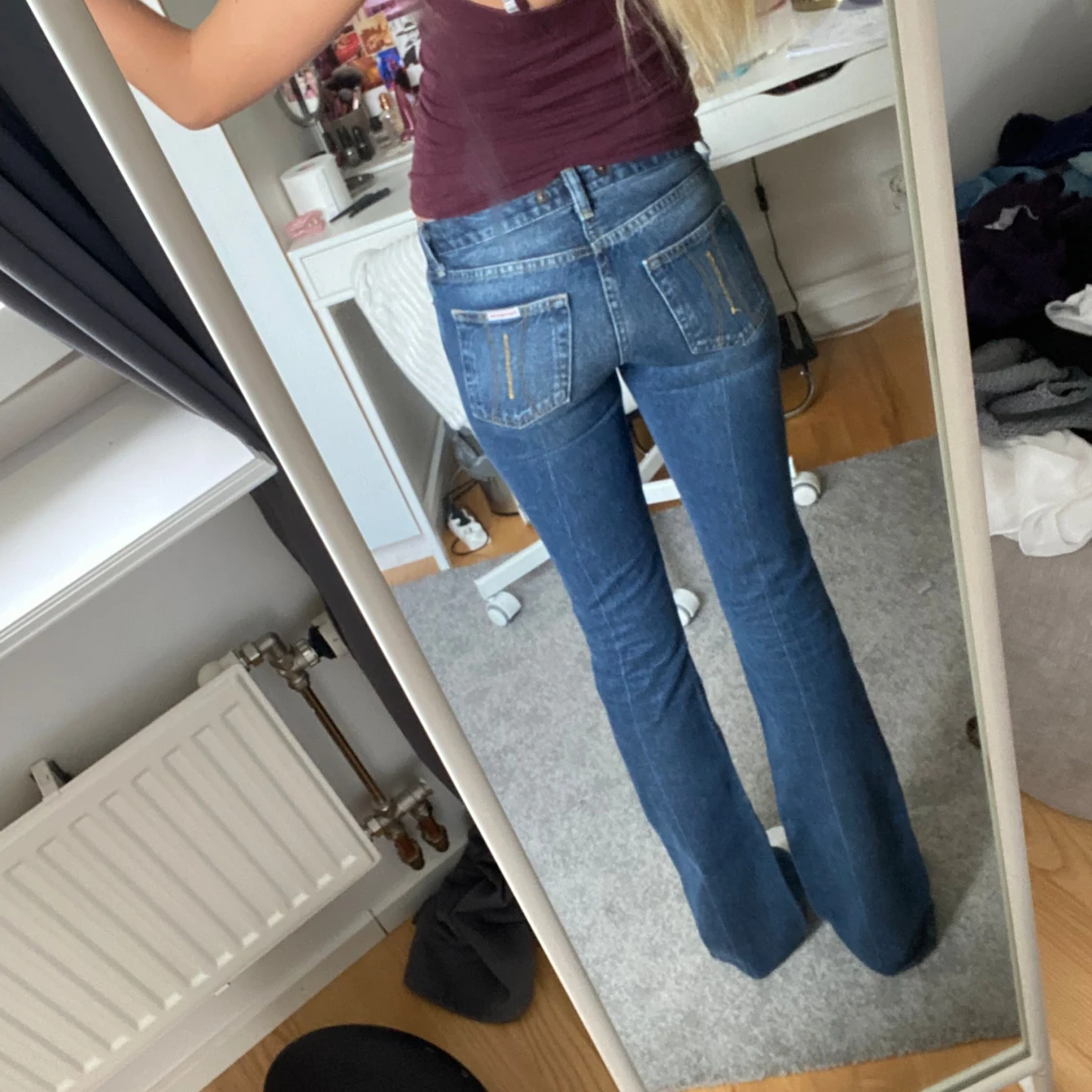 Lågmidjade bootcut jeans - 90