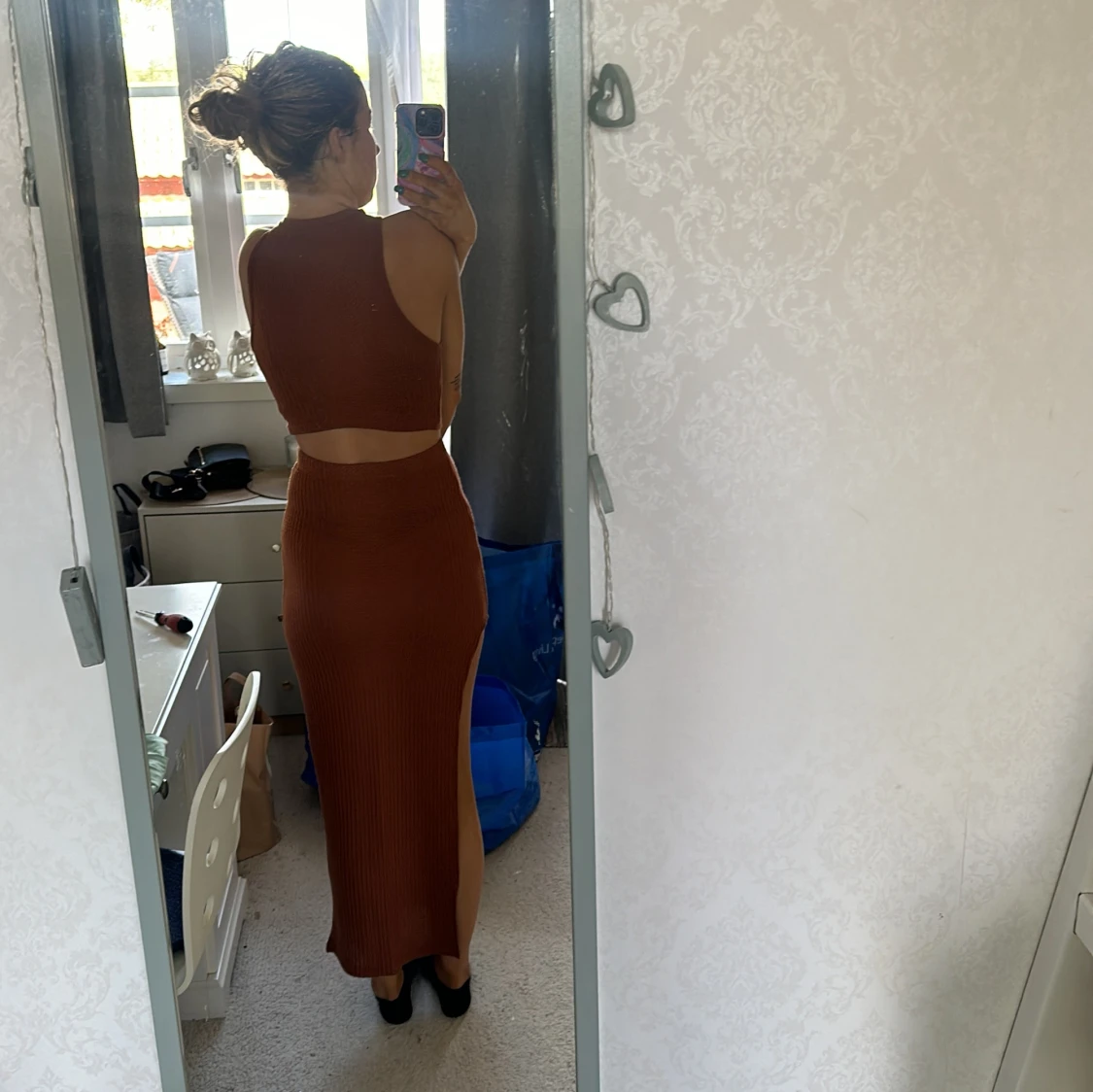 Brun långklänning från Shein - 90