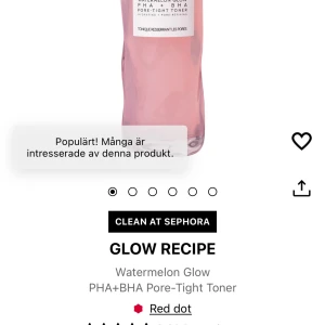 Glow Recipe toner  - Säljer denna populära toner som är magisk🤩 jag har endast testat denna och därför är flaskan nästintill full! 