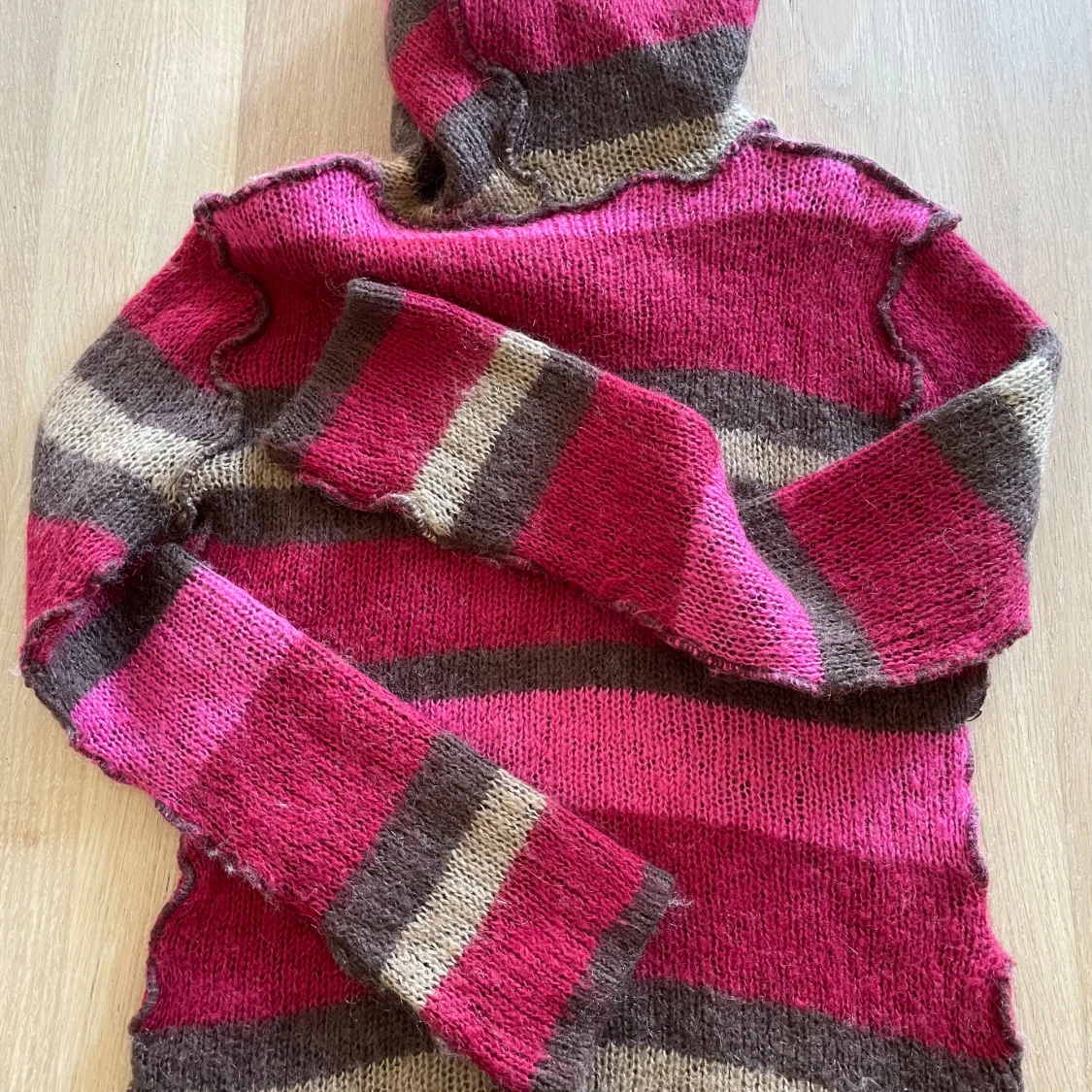 Stickad hoodie  - 90