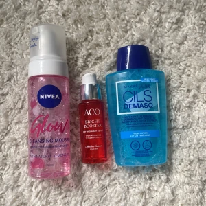 hudvård - Nivea cleancer är typ hälften använd och samma med aco brilgent boster men allt är använt på handen och den andra är inte använd alls❤️allt för 40