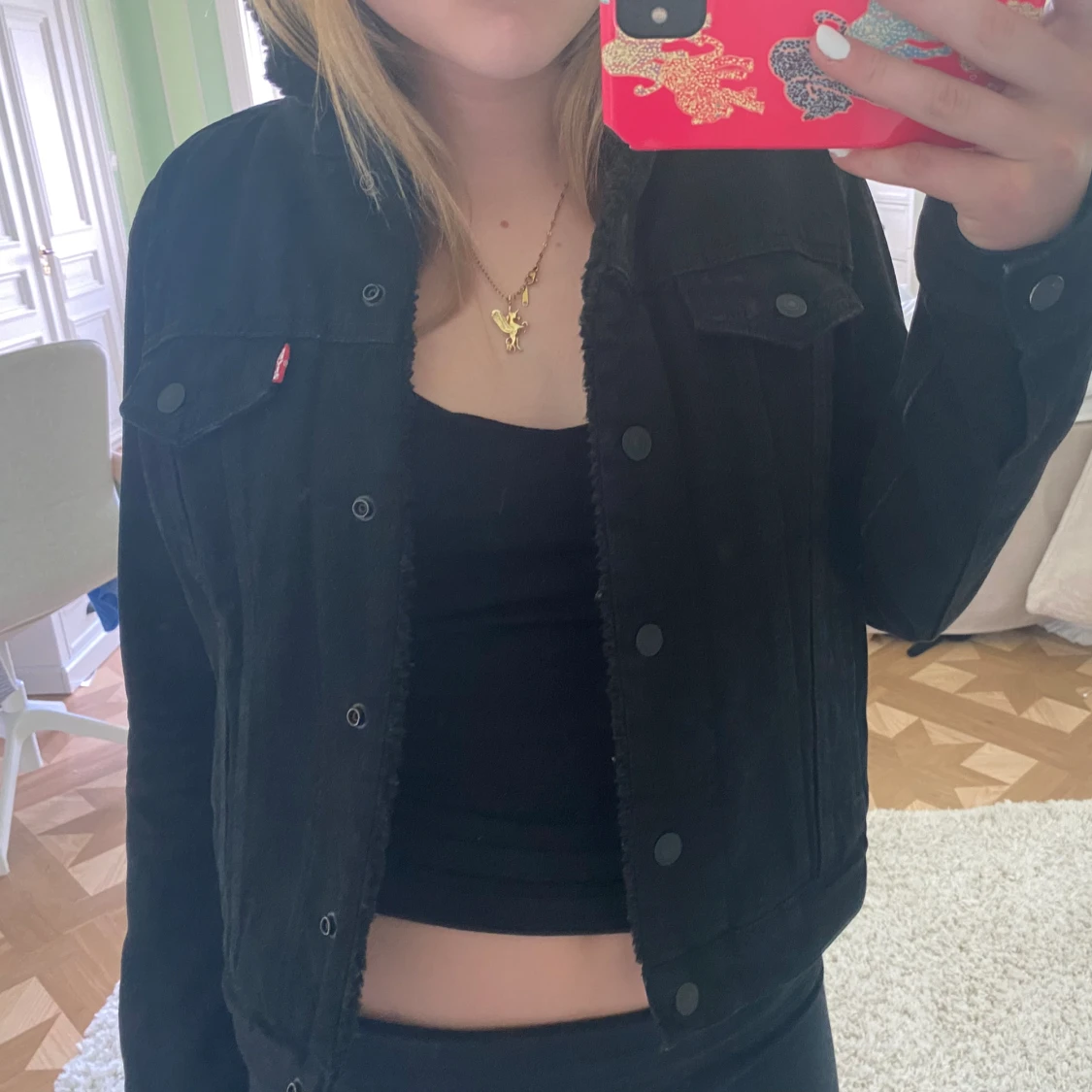 Svart levis-jacka