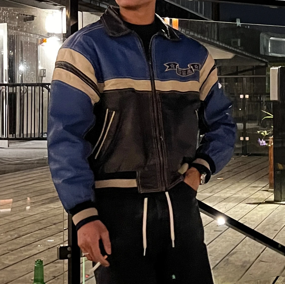 Vintage Leather Varsity Jacket