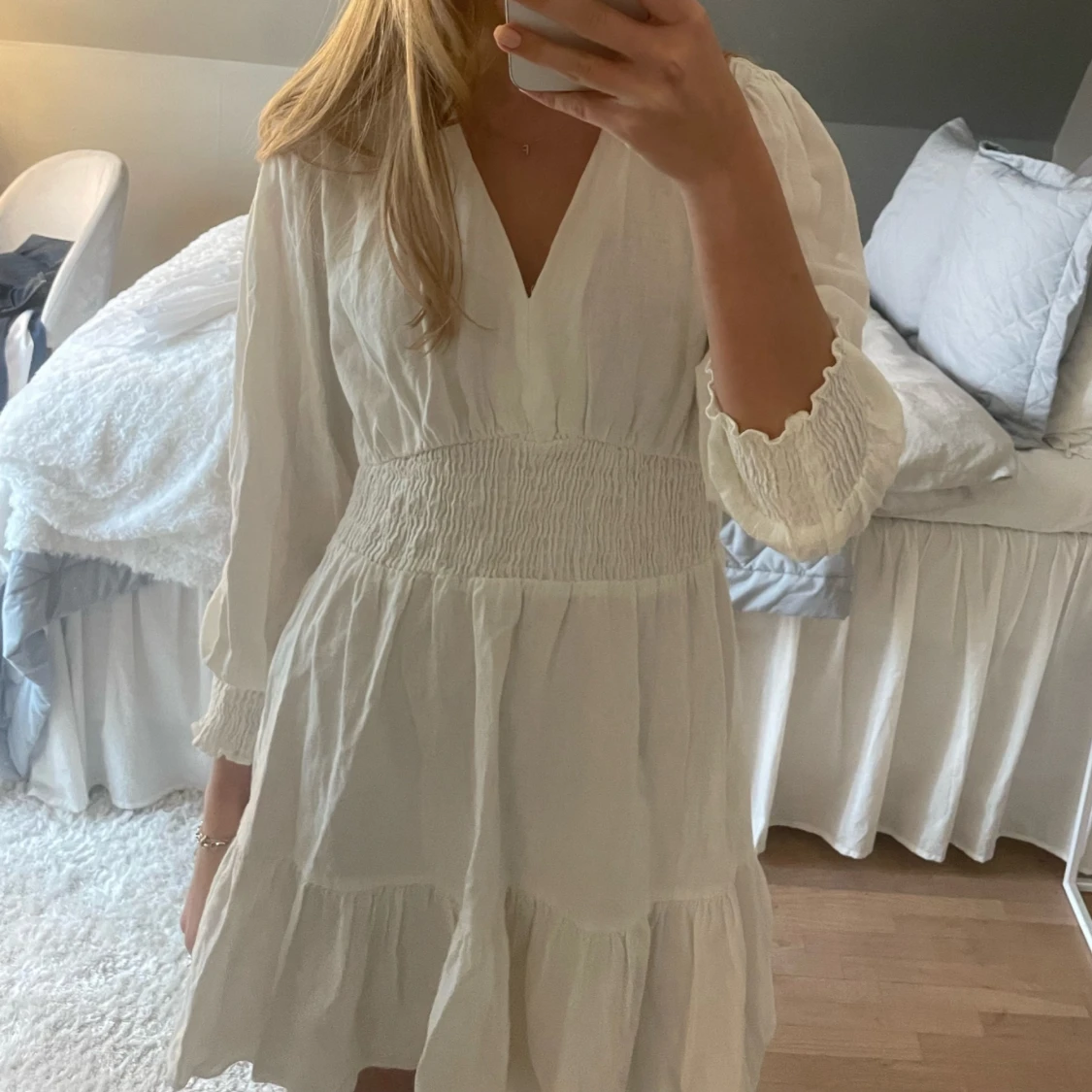 Så fin linne klänning - 90