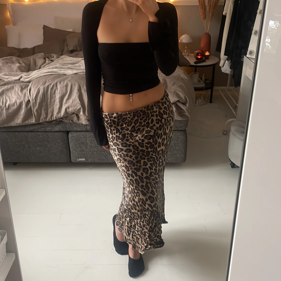 Leopard kjol