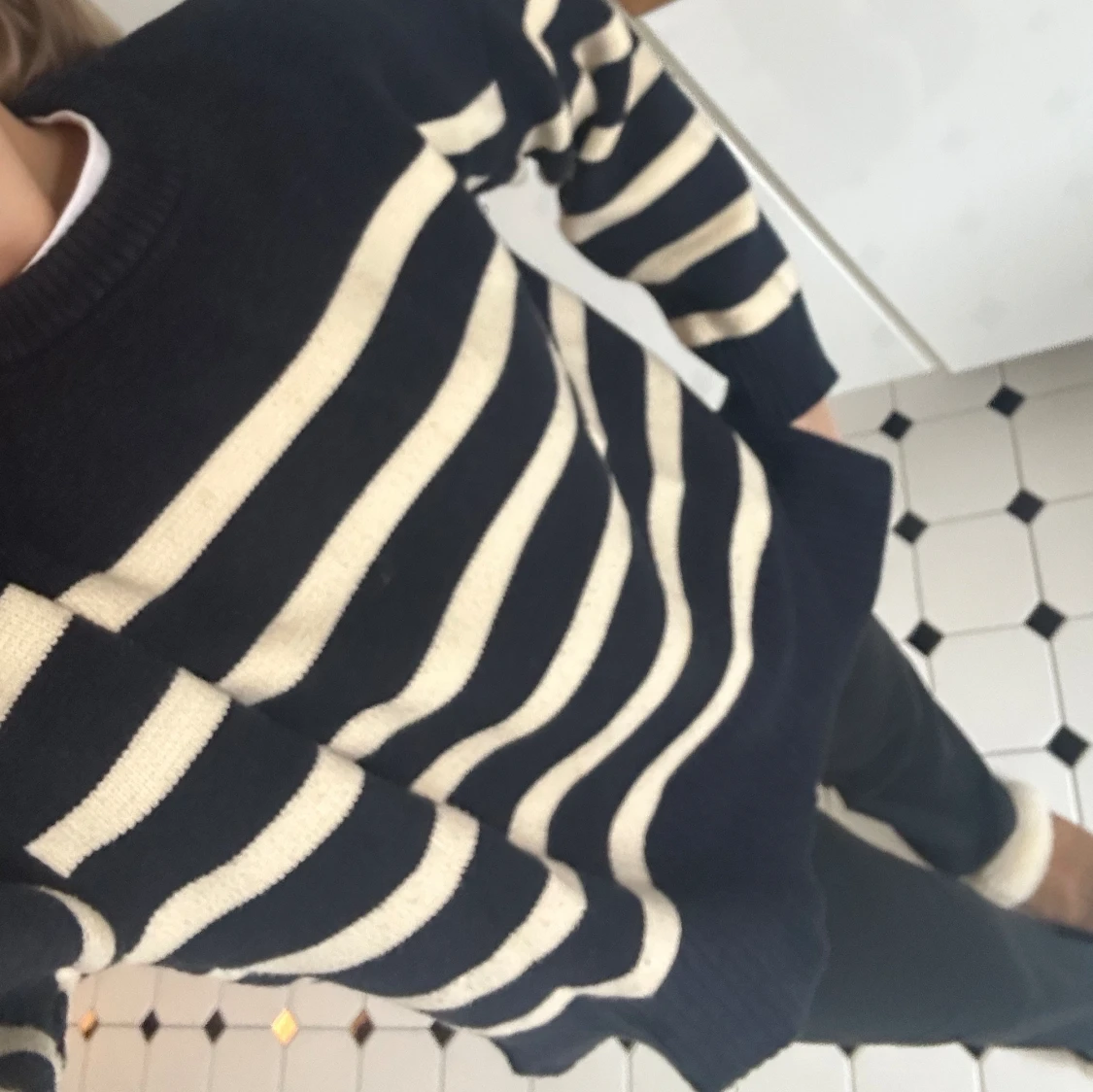 Randig stickad  - 90