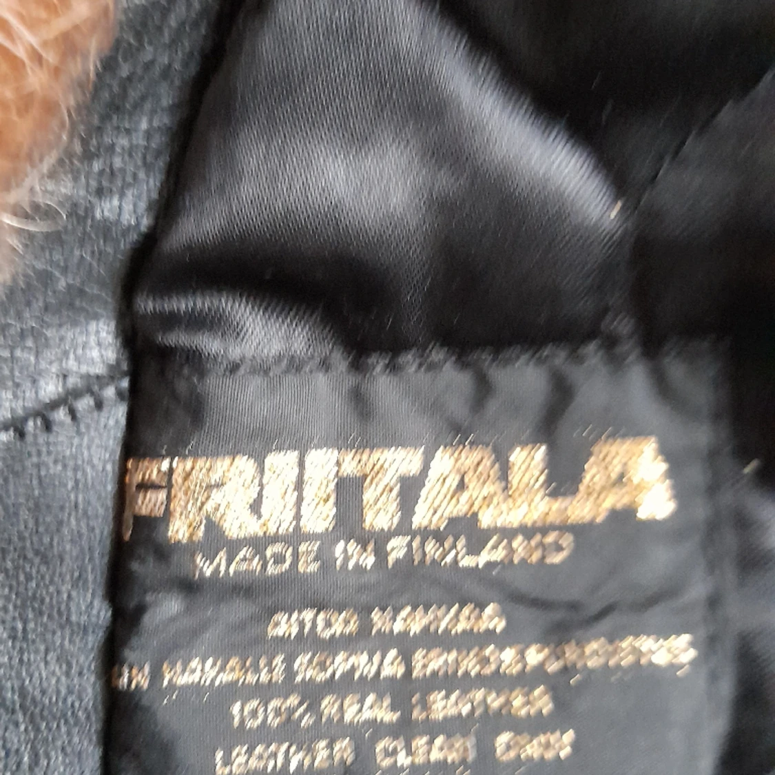 svart skinnkappa storl 40 - 90