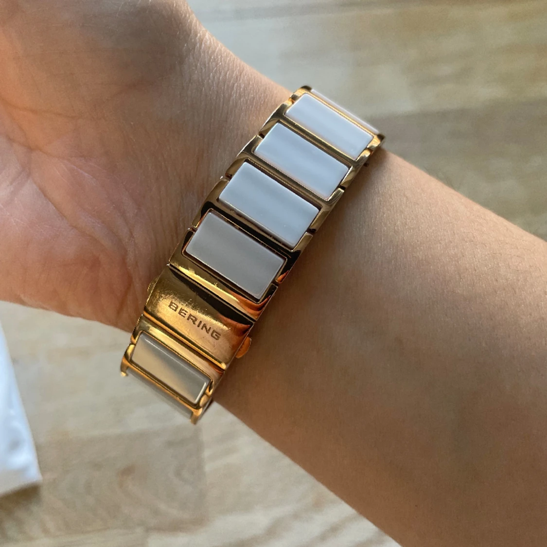 Bering klocka (vit&guld) - 90