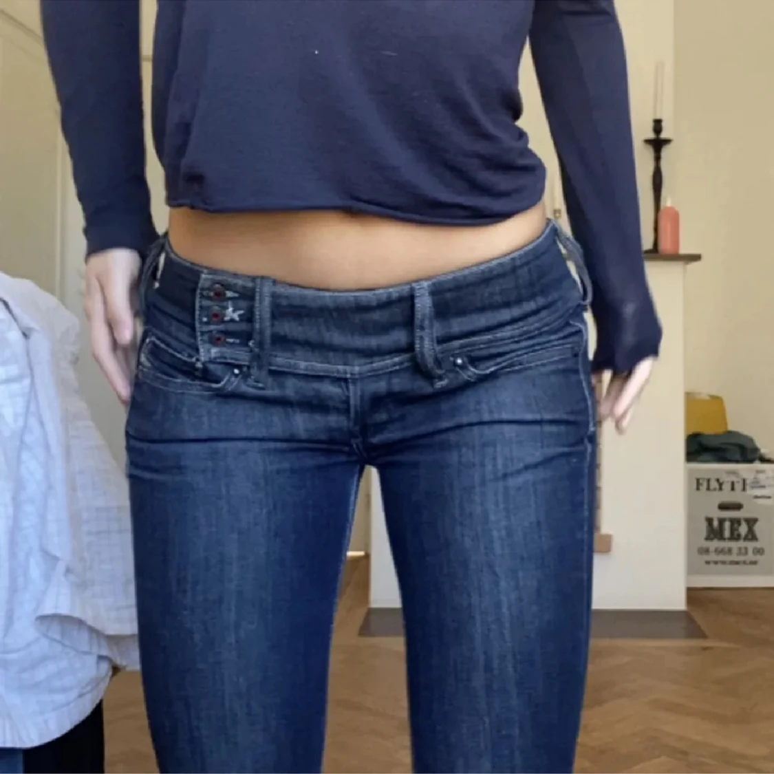 Sjukt snygga låg midjade vintage byxor!  - 90