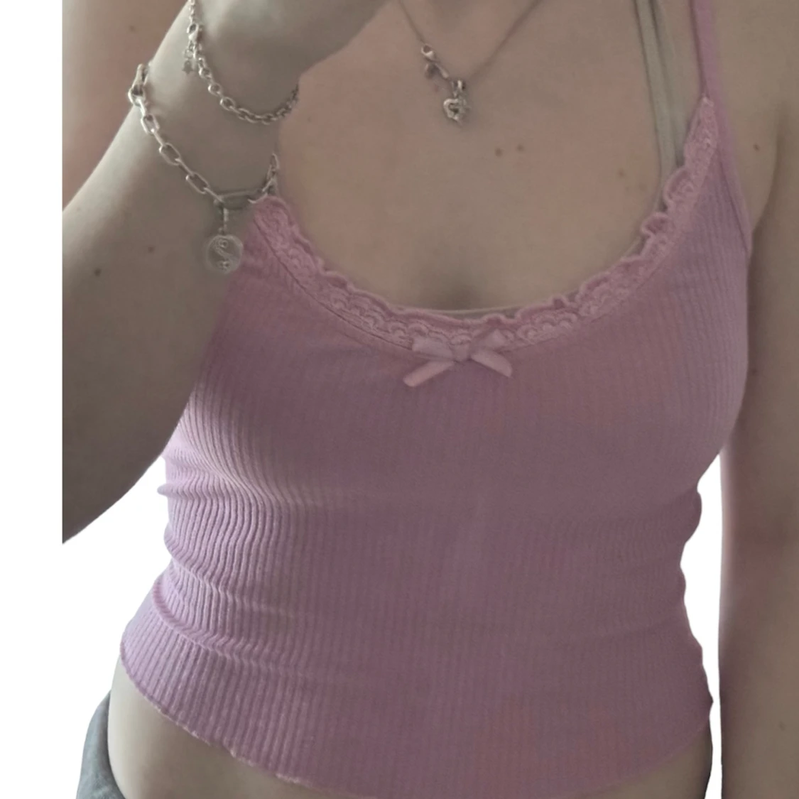 y2k handmade designed top lace - 91