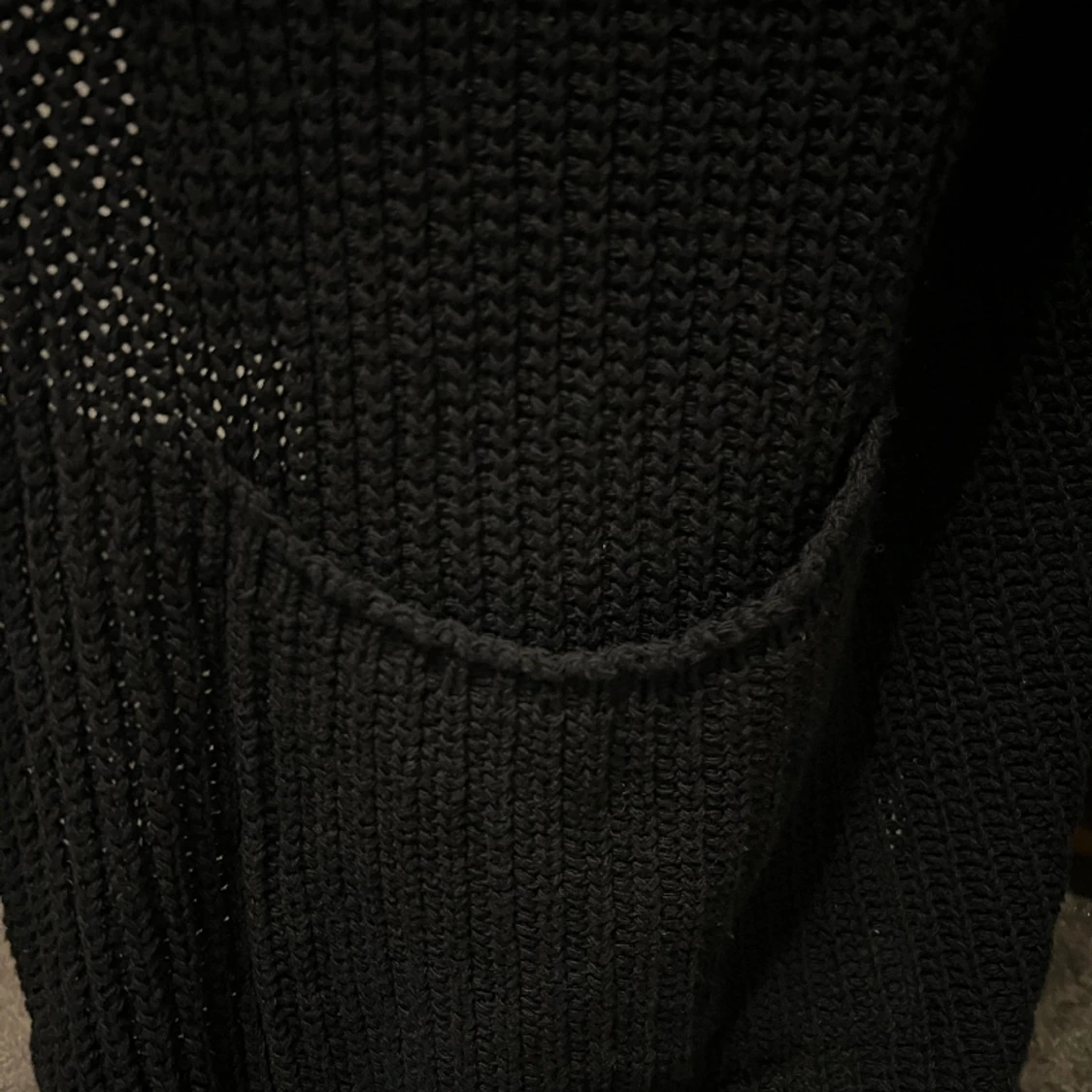 Lång svart kofta - 90