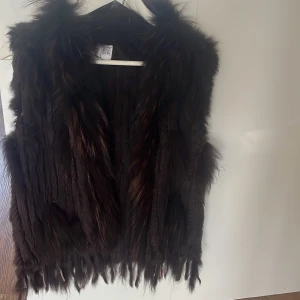 Pälsväst - Säljer nu min bruna pälsväst som är köpt från sellpy men som inte kommer till användning tyvärr. Inga skador eller annat. Nypris 700kr när jag köpte.