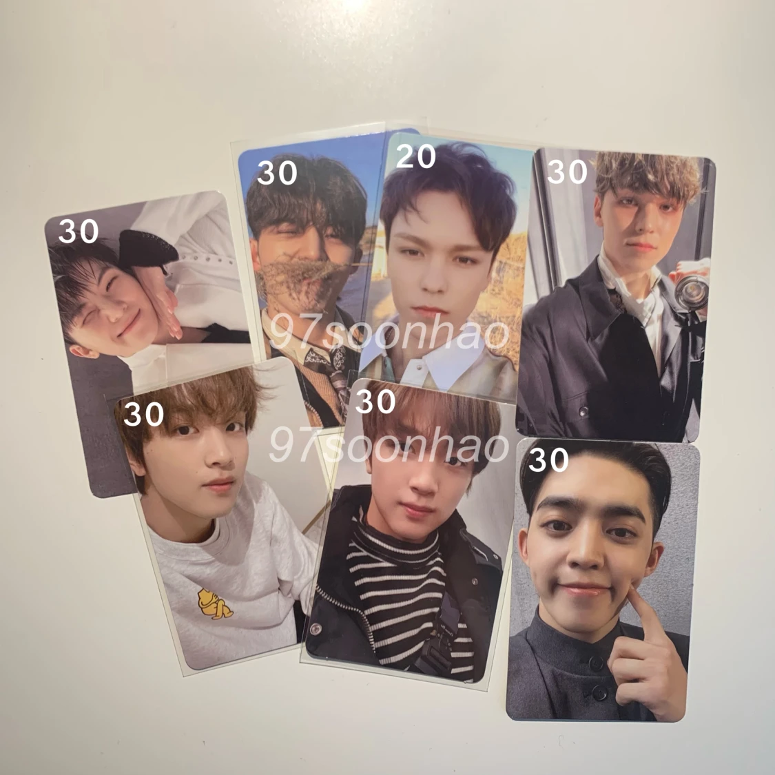 nct svt seventeen photocards