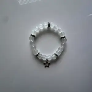 White glass beads 