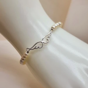 Handgjort armband  - Handgjorda örhängen ● Material- metal och pärlor ●Längd -18cm