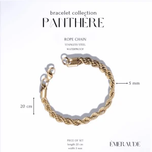 Panthere cordell armband - Doppat i 18k guld vattentät