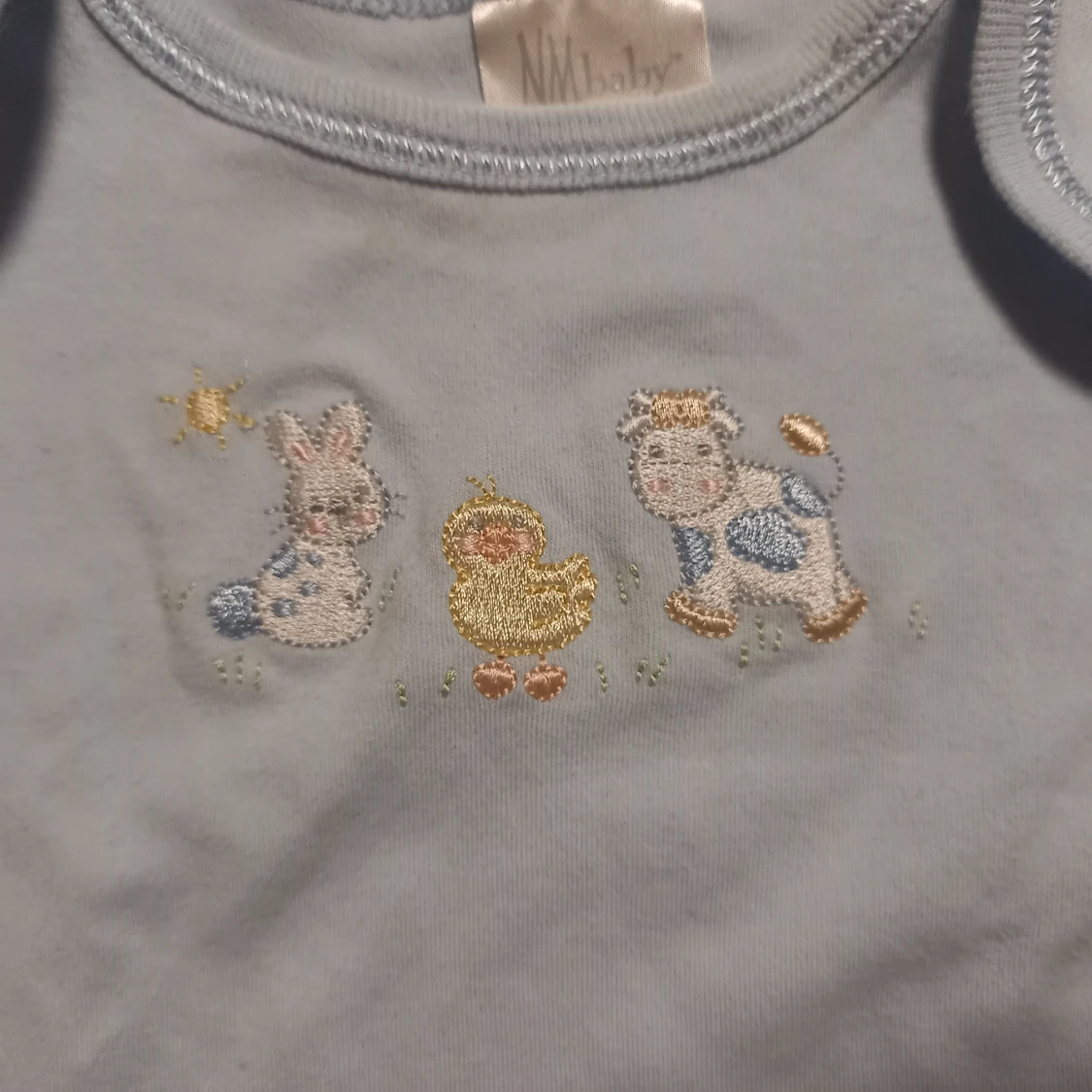 Ljusblå kortärmad body strl. 3 mån - 91