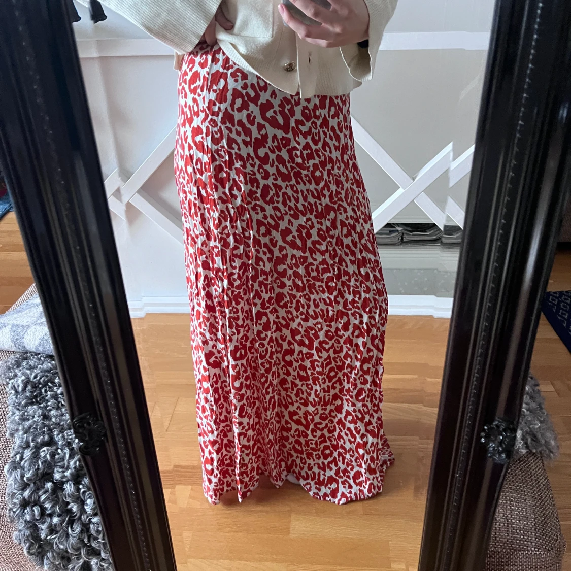 Röd leopardklänning - 91
