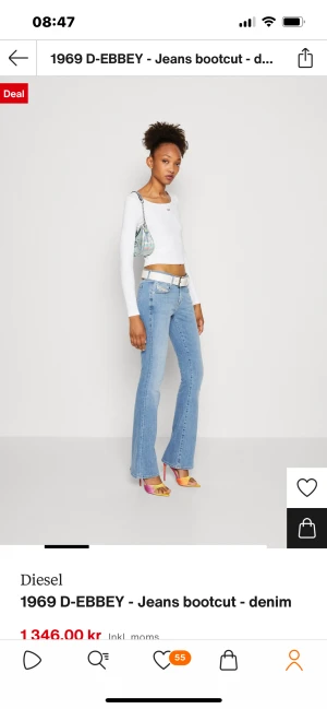 Dieseljeans  - Snygga dieseljeans med en perfekt blå färg till våren, endast använt en gång så nästan helt oanvända🤩har tyvärr ej fått användning av de, storlek 28/32, köpte för 1500 kr 😍pris kan diskuteras 