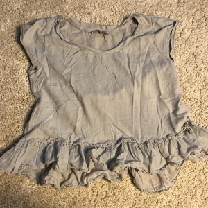 Grå blus  - Grå blus med lite genomskinlig rygg.
