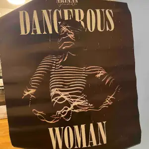 Original poster köpt från Dangerous Woman Tour 2017. Finns defekter, fler bilder kan skickas om intresserad!  ⚠️ Skickas vikt då jag inte har affisch rör ⚠️
